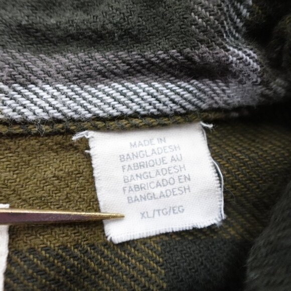 Levi's Plaid Flannel Shirt Men's XL 100% Cotton Tartan Buffalo Lumberjack - Picture 5 of 13